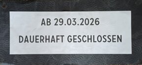 Ankündigung Geschlossen
